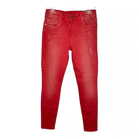 True Religion Halle Mid Rise Skinny‎ Crop Jeans